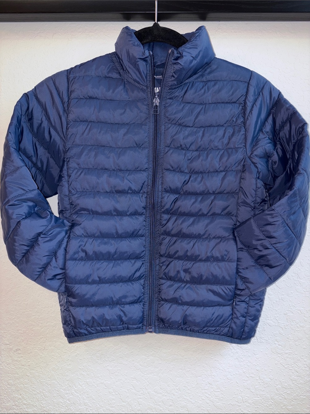 Kids Navy Packable Puffer Jacket -